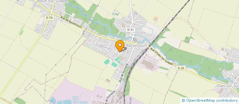 localisation de l'entreprise COOPERATIVE SCOLAIRE ECOLE PRIMAIRE BAZANCOURT  BAZANCOURT