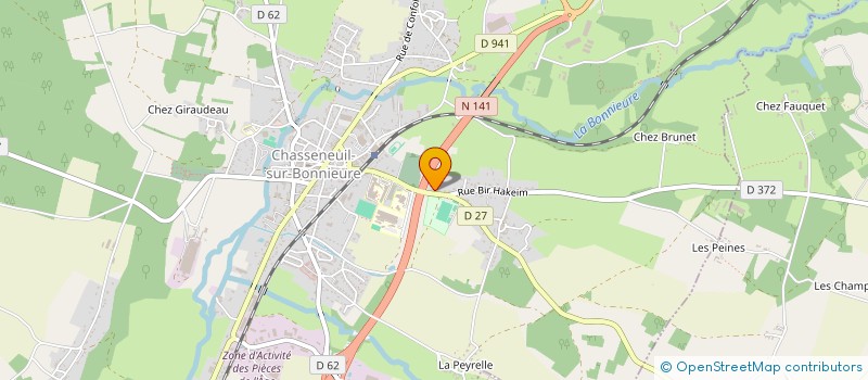 localisation de l'entreprise COOPERATIVE SCOLAIRE LYCEE PROFESSIONNEL à CHASSENEUIL-SUR-BONNIEURE