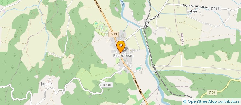 localisation de l'entreprise COOPERATIVE SCOLAIRE RECOUBEAU-MONTLAUR  RECOUBEAU-JANSAC