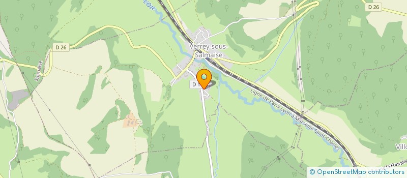 localisation de l'entreprise COOPERATIVE SCOLAIRE - VERREY SOUS SALMAISE  VERREY-SOUS-SALMAISE