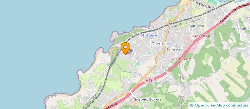 localisation de l'entreprise COOPERATIVE UHANDEREA  GUETHARY