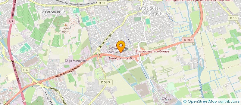 localisation de l'entreprise COOPROVENCE  ENTRAIGUES-SUR-LA-SORGUE