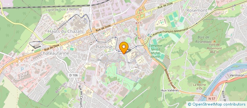 localisation de l'entreprise COORACE BOURGOGNE FRANCHE-COMTE à BESANCON
