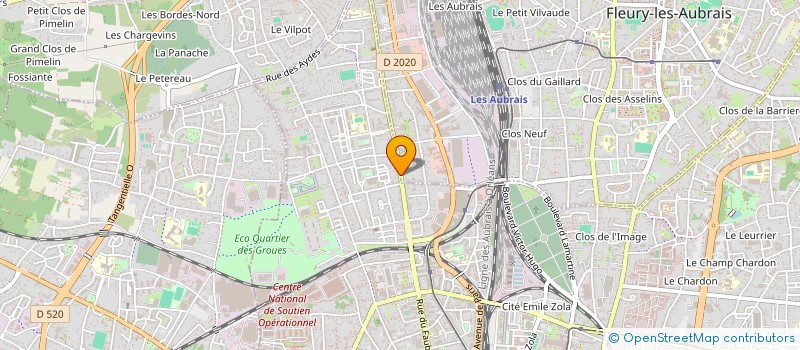 localisation de l'entreprise COORACE REGION CENTRE à ORLEANS