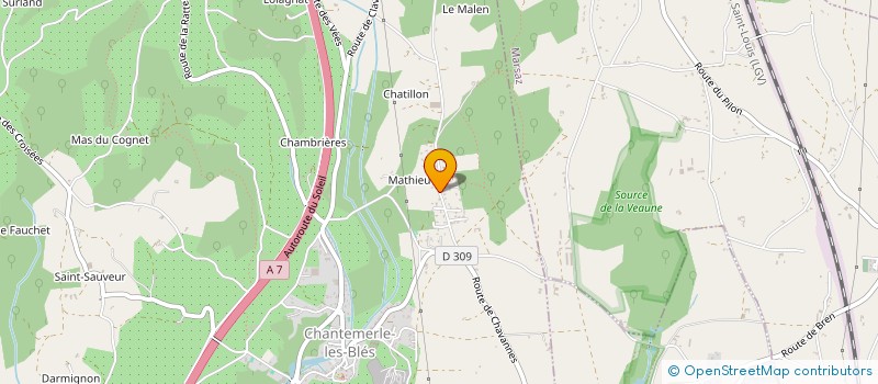 localisation de l'entreprise COORDI'MOUV'  CHANTEMERLE-LES-BLES