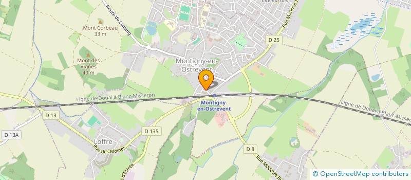 localisation de l'entreprise COORDINATION AGENCEMENT BATIMENT  MONTIGNY-EN-OSTREVENT