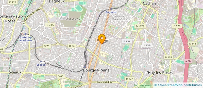 localisation de l'entreprise COORDINATION D'ETUDES BATIMENT-PARIS à BOURG-LA-REINE