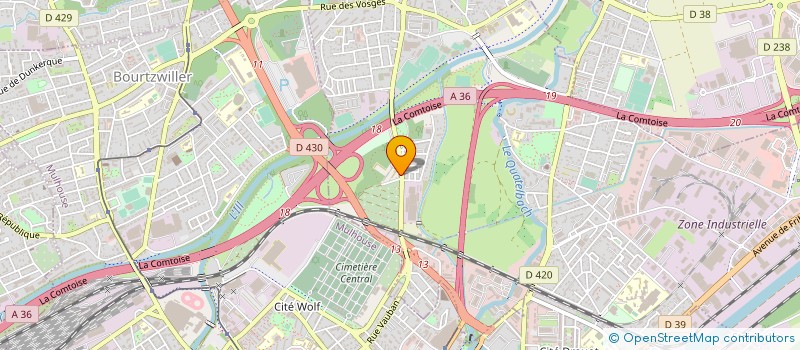 localisation de l'entreprise COORDINATION DES TRANSPLANTES D'ALSACE-LORRAINE  ILLZACH