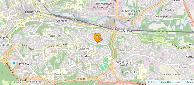 localisation de l'entreprise COORDINATION ET SECURITE D'ARMOR à QUIMPER
