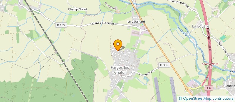 localisation de l'entreprise COORDINATION GRAPHIQUE DES ALPES à FARGES-LES-CHALON