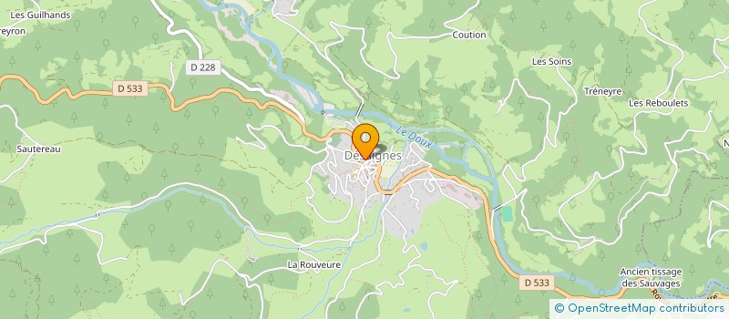 localisation de l'entreprise COORDINATION  POUR LA MEDIEVALE DE DESAIGNES  DESAIGNES