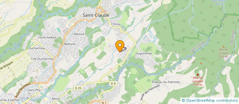 localisation de l'entreprise COORDINATION POUR LE MOUVEMENT MUSICAL DE L'INDICATION COMME CONSTITUTION DE LA CERTITUDE SENSIBLE à SAINT-CLAUDE