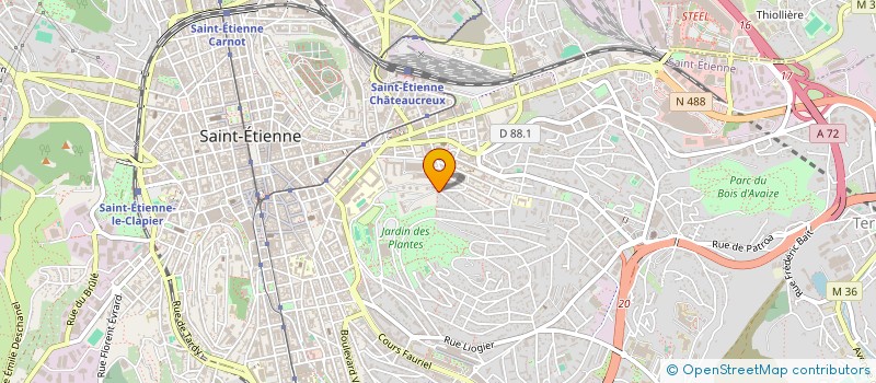 localisation de l'entreprise COORDINATION REGIONALE DES ASSOCIATIONS FAMILIALES LAIQUES EN RHONE ALPES  SAINT-ETIENNE