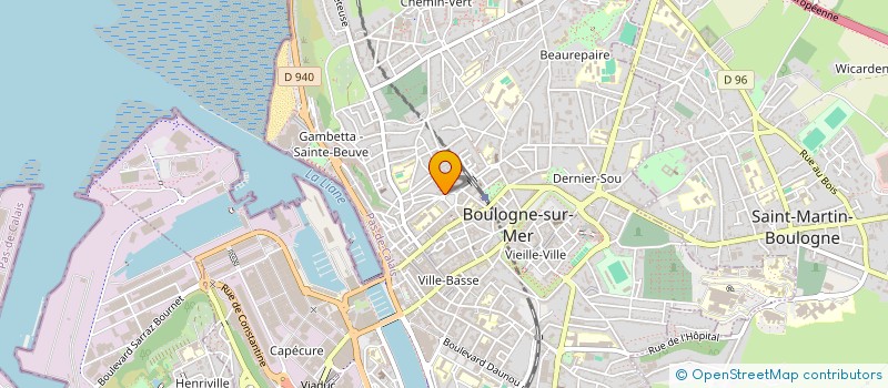 localisation de l'entreprise COORDINATION RESEAUX SANTE SOINS PROXIMI à BOULOGNE-SUR-MER