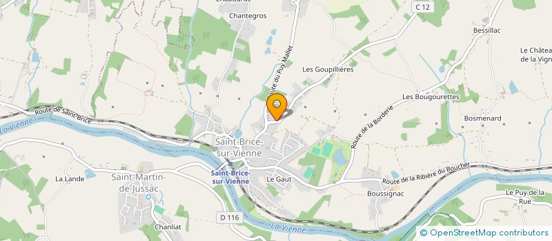 localisation de l'entreprise COORDINATION RURALE DE HAUTE VIENNE  SAINT-BRICE-SUR-VIENNE