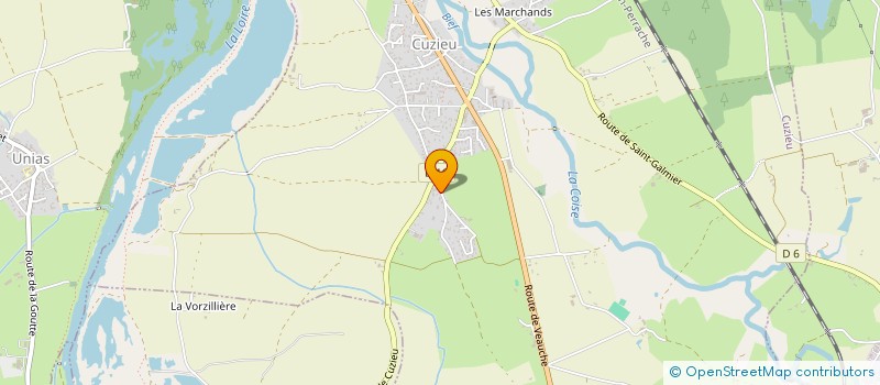 localisation de l'entreprise COORDINATION RURALE DE LA LOIRE  CUZIEU