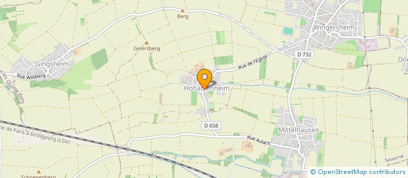 localisation de l'entreprise COORDINATION RURALE DU BAS RHIN  WAHLENHEIM