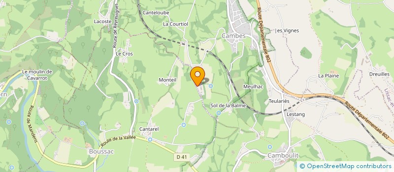 localisation de l'entreprise COORDINATION RURALE DU LOT  CAPDENAC