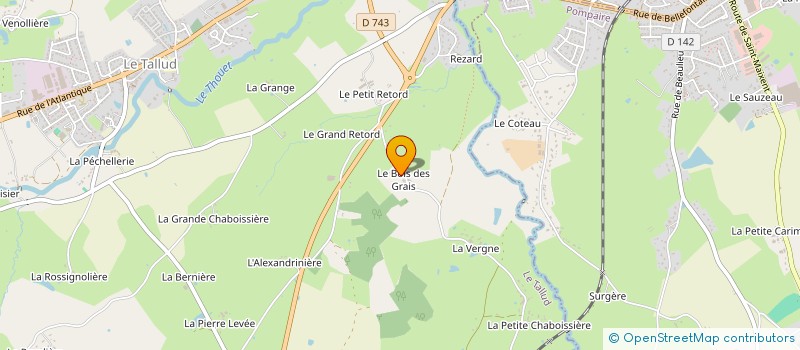 localisation de l'entreprise COORDINATION RURALE-UNION DEPARTEMENTALE  LE TALLUD