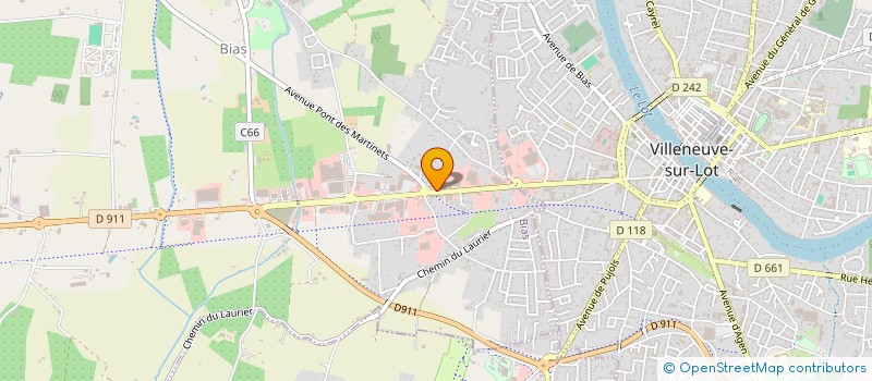 localisation de l'entreprise COORDINATION RURALE UNION REGIO AQUITAIN à BIAS