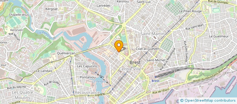 localisation de l'entreprise COORDINATION SYNDICALE DEPARTEMENTALE CGT DES PERSONNELS ACTIFS ET RETRAITES DES SERVICES PUBLICS DU FINISTERE à BREST