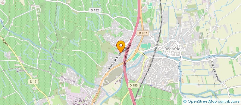 localisation de l'entreprise COORHYSE IMMO  BEDARRIDES