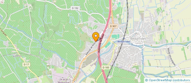 localisation de l'entreprise COORHYSE INVEST  BEDARRIDES