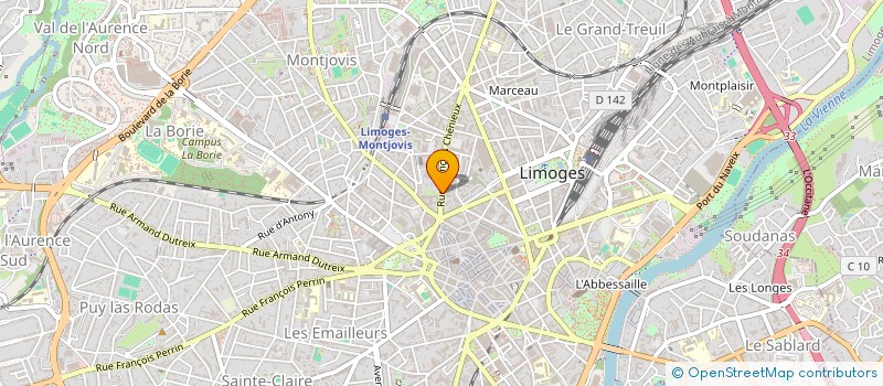 localisation de l'entreprise COP 14 RUE FRANCOIS CHENIEUX à LIMOGES