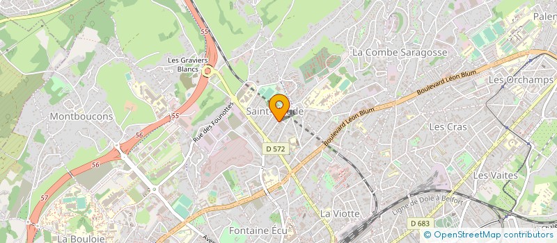 localisation de l'entreprise COP 14 RUE LYAUTEY à BESANCON