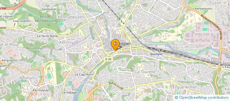 localisation de l'entreprise COP 18 RUE DU PARC  QUIMPER