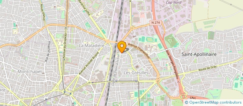 localisation de l'entreprise COP 22 RUE D YORK  DIJON