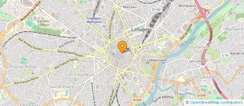 localisation de l'entreprise COP 27 RUE JEAN JAURES à LIMOGES