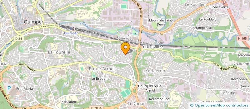 localisation de l'entreprise COP 28 30  RUE HENRI BARBUSSE  QUIMPER