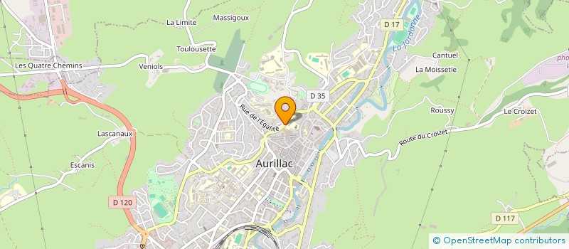 localisation de l'entreprise COP 45 BD DES HORTES à AURILLAC