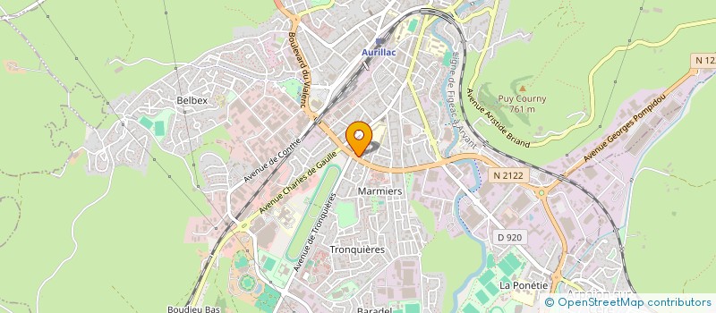 localisation de l'entreprise COP 5 7 AV PLOMB DU CANTAL à AURILLAC