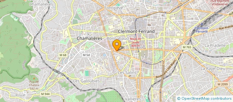localisation de l'entreprise COP.62 BD PASTEUR-EV  CLERMONT-FERRAND