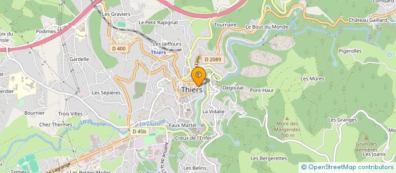 localisation de l'entreprise COP 7 AV PIERRE GUERIN  THIERS