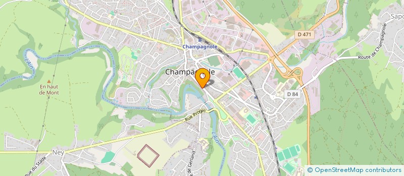 localisation de l'entreprise COP 76 RUE DE LA REPUBLIQUE  CHAMPAGNOLE