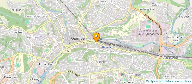 localisation de l'entreprise COP 8 AV DE LA GARE  QUIMPER