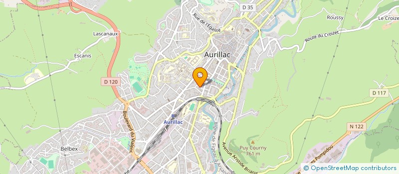 localisation de l'entreprise COP 8 RUE DU CAYLUS  AURILLAC