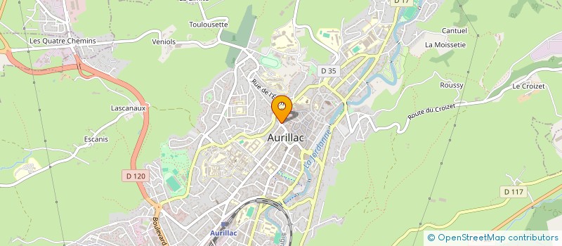 localisation de l'entreprise COP 8 RUE DU PDT DELZONS à AURILLAC