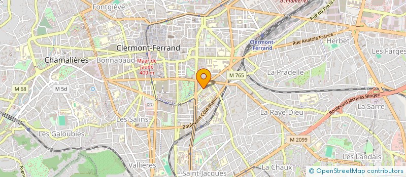 localisation de l'entreprise COP 95 BD GERGOVIA  CLERMONT-FERRAND