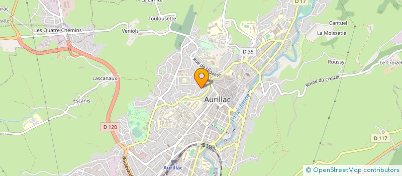 localisation de l'entreprise COP AURINQUES-VERSAILLES à AURILLAC