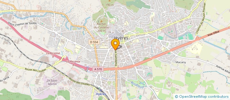 localisation de l'entreprise COP AV MILLET  HYERES