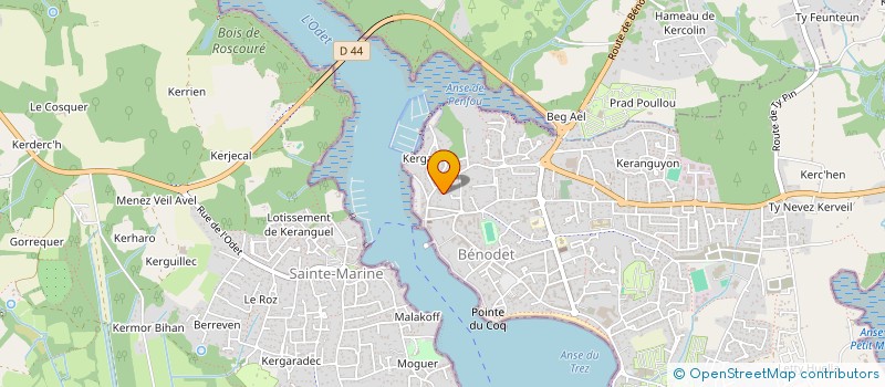 localisation de l'entreprise COP BENODET PENFOUL - ANSE DE PENFOUL  BENODET