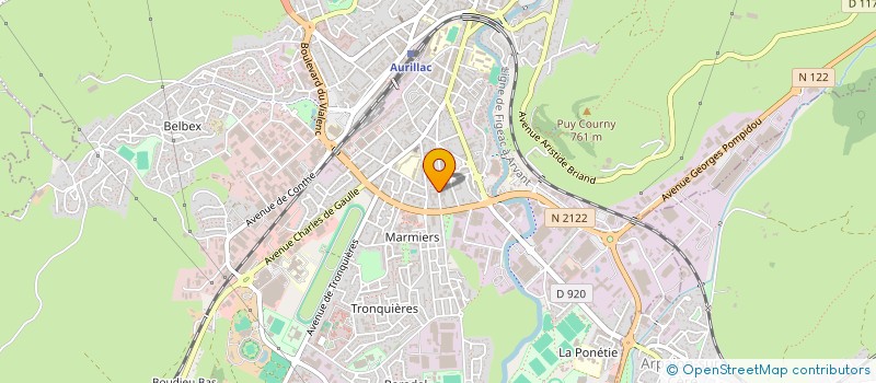 localisation de l'entreprise COP D'AUVERGNE à AURILLAC