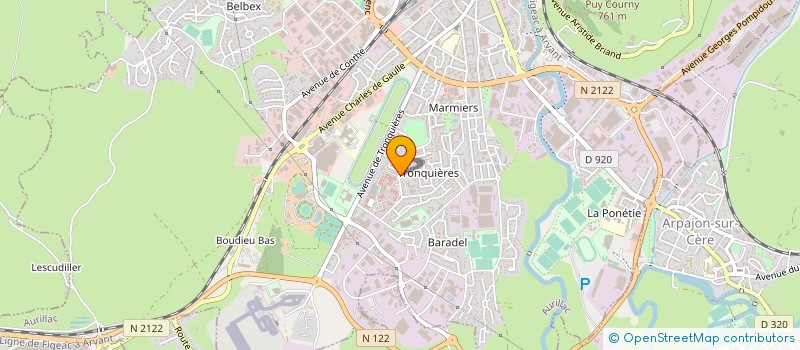 localisation de l'entreprise COP DE TRONQUIERES à AURILLAC