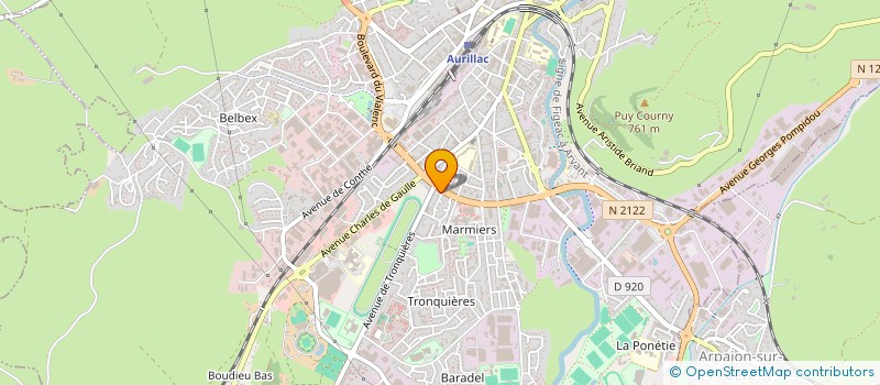 localisation de l'entreprise COP DU PLOMB DU CANTAL à AURILLAC