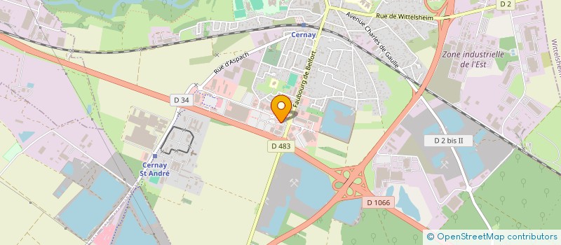localisation de l'entreprise COP EST à CERNAY