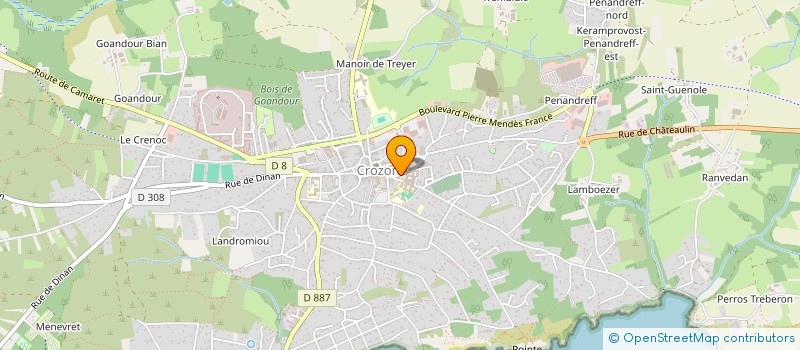 localisation de l'entreprise COP FERMETTES DE LA PLAGE  CROZON